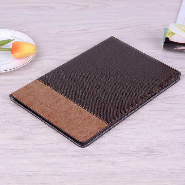 Samsung Galaxy Tab A7 T500 Cross Texture Leather Tablet Case(Dark Brown)