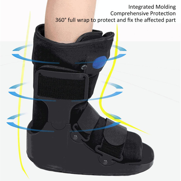 Short Orthopedic Walking Boot Ankle Fracture Fixation Brace With Gas Bag, Size: XL 45-48