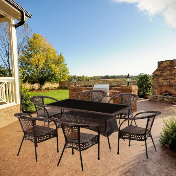 Home Vive - 7 Piece  Garden Patio Set