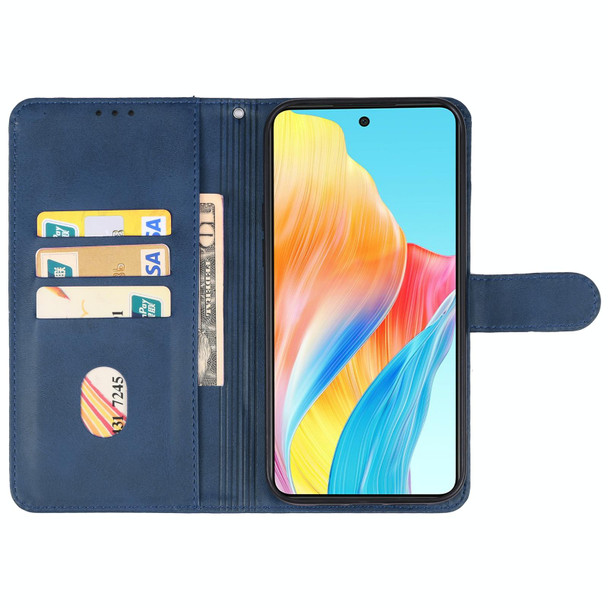 For OPPO A58 4G Leatherette Phone Case(Blue)