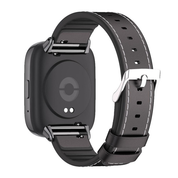 For Redmi Watch 3 Lite / Watch 3 Active Mijobs TPU Leatherette Watch Band(Black)