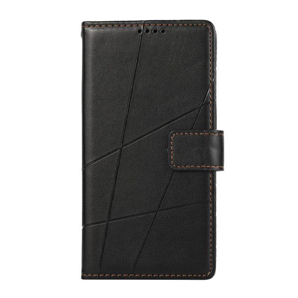 For ZTE Blade A31 PU Genuine Leather Texture Embossed Line Phone Case(Black)