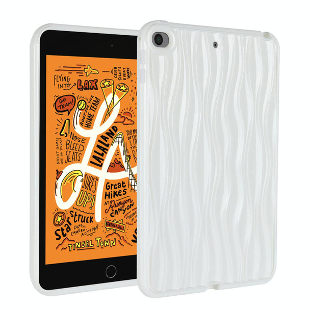 For iPad mini 5 / 4 / 3 / 2 / 1 Jelly Color Water Ripple TPU Tablet Case(White)