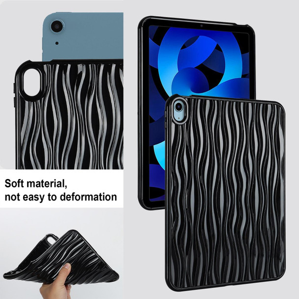 For iPad Air 10.9 2022 / 2020 Jelly Color Water Ripple TPU Tablet Case(Black)