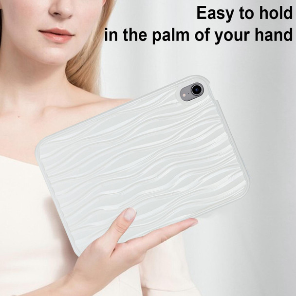 For iPad mini 6 Jelly Color Water Ripple TPU Tablet Case(White)