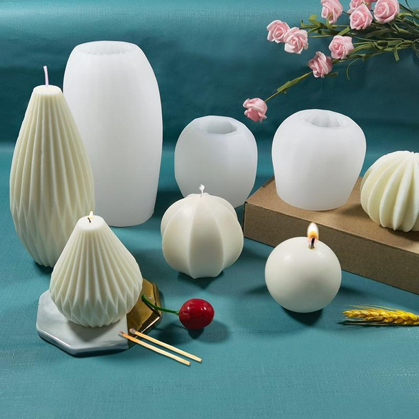 Scented Candle Silicone Mold DIY Handmade Soap Mold, Specification: Ball