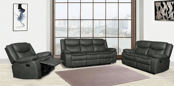 Home Vive - Braxton 3 Piece Recliner Lounge suite