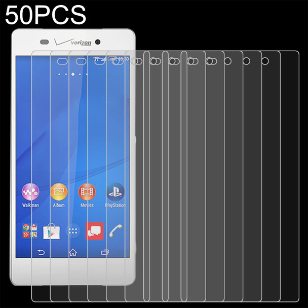 50 PCS 0.26mm 9H 2.5D Tempered Glass Film - Sony Xperia Z3v