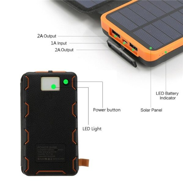 13800mAH Solar Power Bank With Dual USB Port