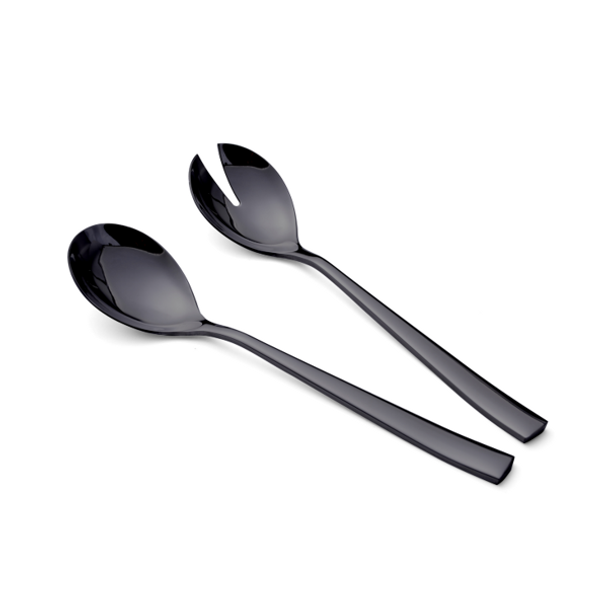 Salton Black Set of 2 Salad Serving Spoons