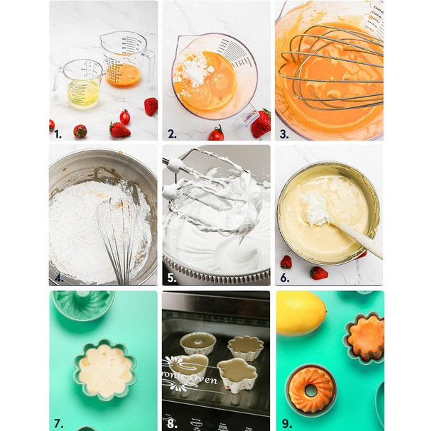 10 PCS Creative DIY Silicone Cake Cup Muffin Cup Baking Mold,Style: Flower-shaped  (Candy Color)