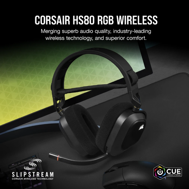 Corsair  HS80 RGB Wireless Premium Carbon Black Gaming Headset