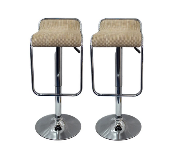 Home Vive - Bamboo Low Back Bar Stool - Set of 2