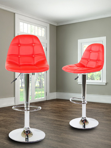 Home Vive - Chic Bucket Seat Bar Stool - Set of 2