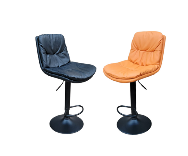 Home Vive - Perla Black Based Bar Stool - Set of 2