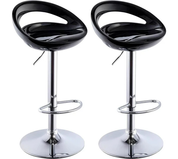 Home Vive - Round Acrylic Bar Chair - Set of 2