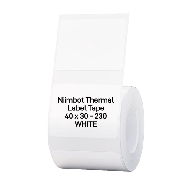 NIIMBOT B1/B21/B3S Thermal Label 40x30mm - 230 Labels Per Roll - White