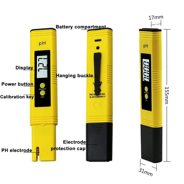 Portable High-precision PH Test Pen PH Acidity Meter PH Water Quality Detection Instrument(Blue)