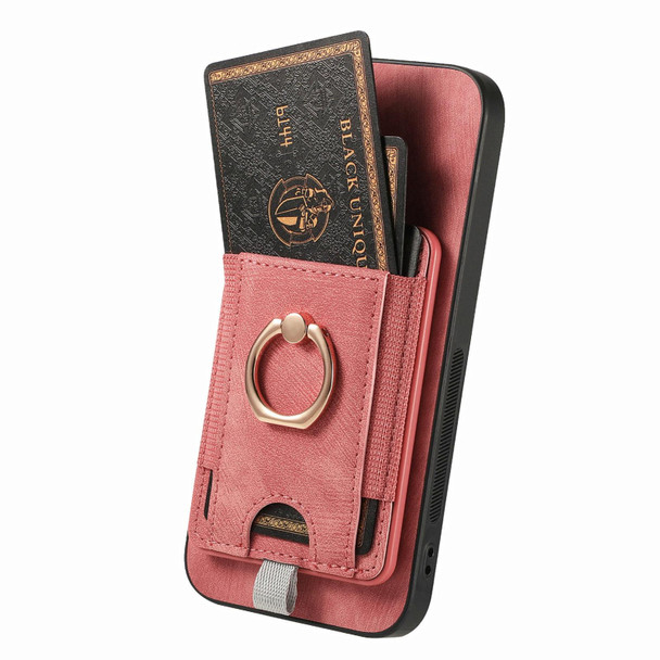 For Samsung Galaxy Note20 Ultra Retro Splitable Magnetic Card Bag Leatherette Phone Case(Pink)