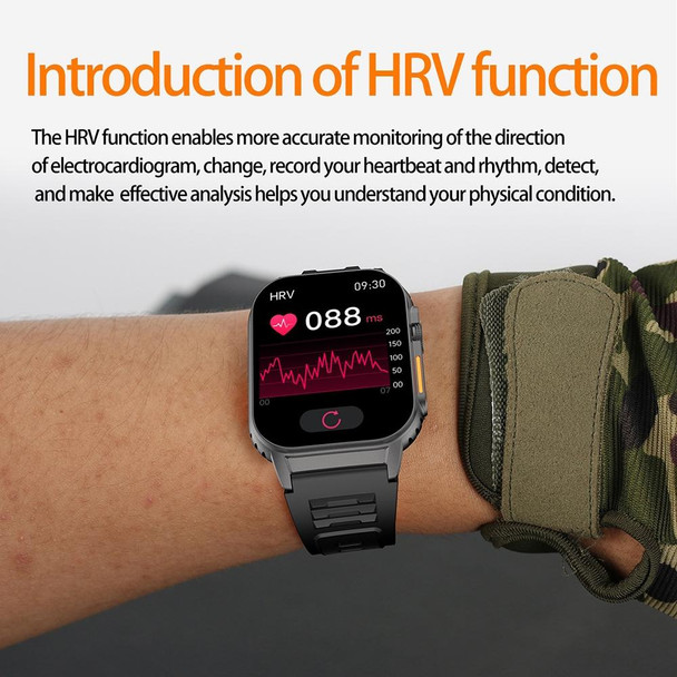 G41 Smart Bracelet, 2.01 inch IP67 Waterproof Smart Watch, Bluetooth Call / Heart Rate / Non-invasive Blood Glucose / HRV / MET(Black)