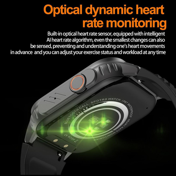 G41 Smart Bracelet, 2.01 inch IP67 Waterproof Smart Watch, Bluetooth Call / Heart Rate / Non-invasive Blood Glucose / HRV / MET(Black)