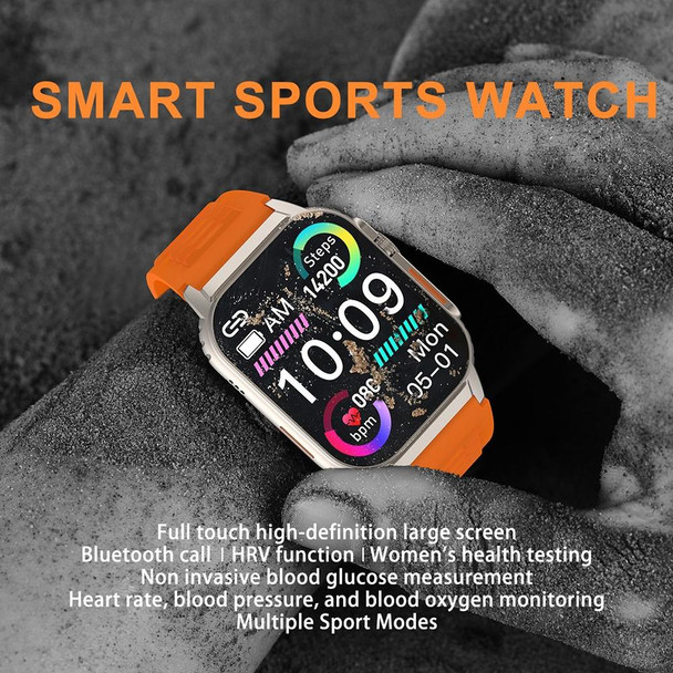 G41 Smart Bracelet, 2.01 inch IP67 Waterproof Smart Watch, Bluetooth Call / Heart Rate / Non-invasive Blood Glucose / HRV / MET(Black)