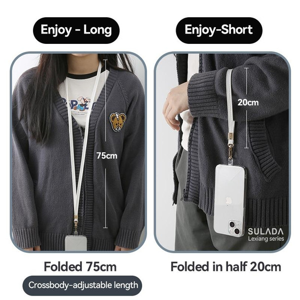 SULADA Multifunctional Universal Mobile Phone Lanyard, Style:Long Style(Black)