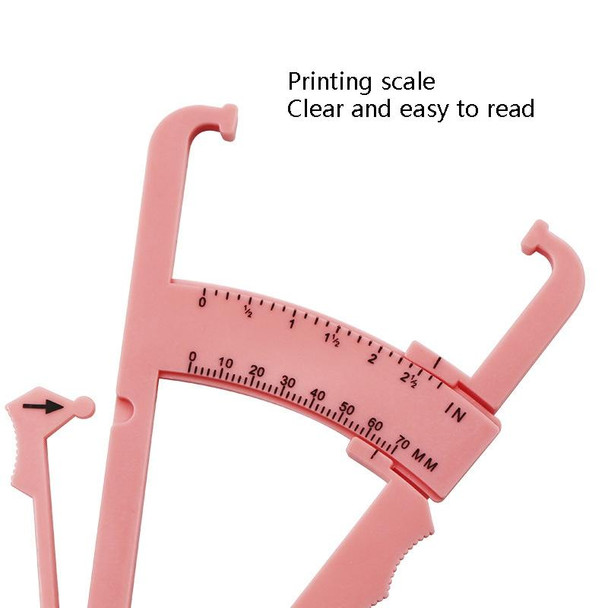 10 PCS Sebaceous Pliers Fat Clip Fat Thickness Measuring Ruler Body Fat Meter(Beige Single Scale)