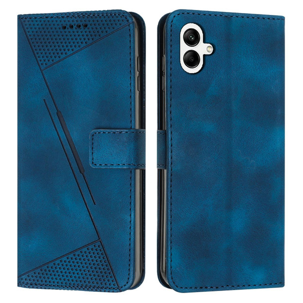 For Samsung Galaxy A05 Dream Triangle Leatherette Phone Case with Lanyard(Blue)