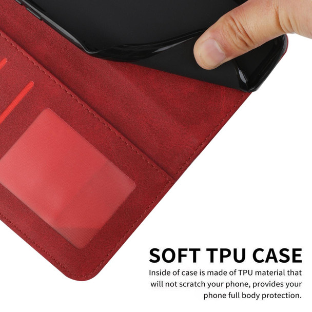 For Sony Xperia 1 V 2023 Stitching Calf Texture Buckle Leatherette Phone Case(Red)