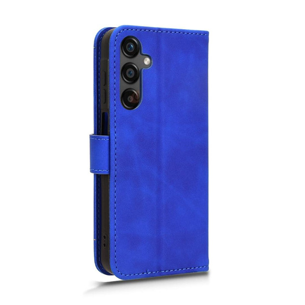 For Samsung Galaxy A25 5G Skin Feel Magnetic Flip Leatherette Phone Case(Blue)