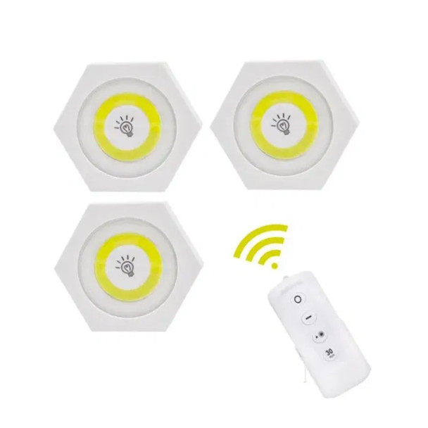 Set of 3 LED Emergency Lights with Remote Control