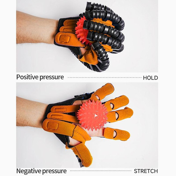 Intelligent Robotic Rehabilitation Glove Equipment, With UK Plug Adapter, Size: S(Left Hand Brown)