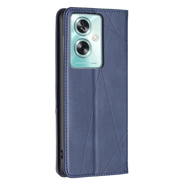 For OPPO A79 5G Prismatic Invisible Magnetic Leatherette Phone Case(Blue)
