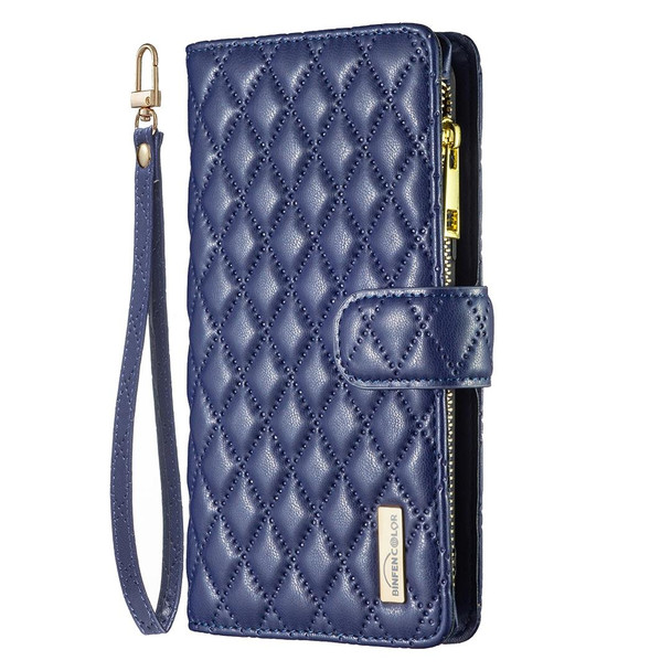 For OPPO A79 5G Diamond Lattice Zipper Wallet Leatherette Flip Phone Case(Blue)