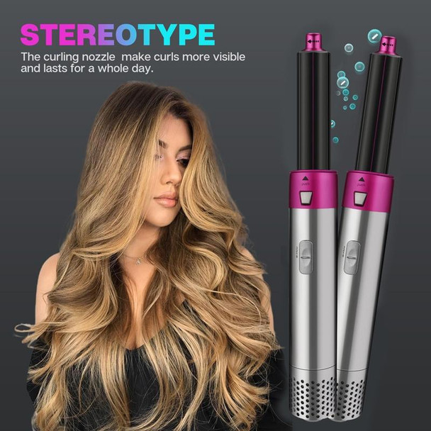 5 In 1 Hot Air Comb Automatic Curling Iron Square Model Hair Styling Comb Curling And Straightening, Plug: UK Plug