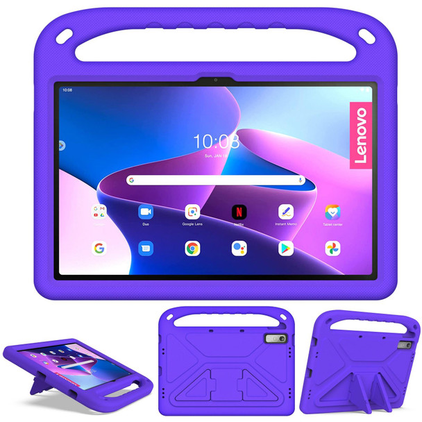 For Lenovo Pad Pro 2021 TB-J716F Handle Portable EVA Shockproof Tablet Case(Purple)