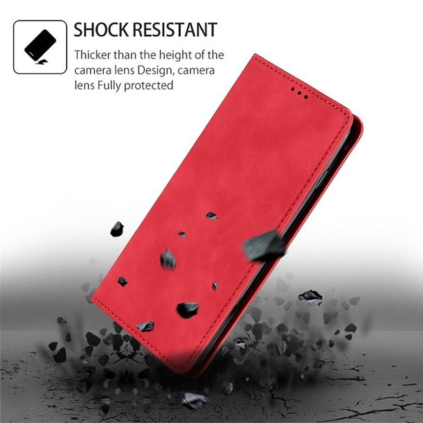 For OPPO A38 4G / A18 4G Skin Feel Magnetic Leatherette Phone Case(Red)