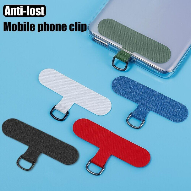 Mobile Phone Gasket Fixed Lanyard Clip(White)