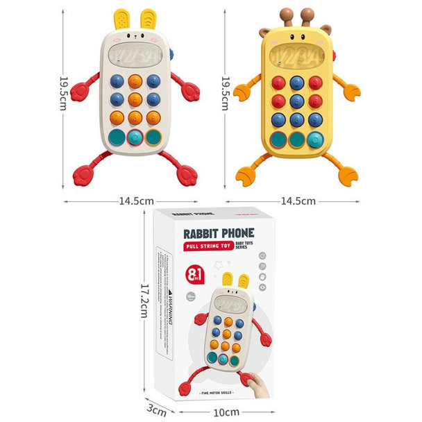 Baby Puzzle Fun Finger Pumping Toys Enlightenment Early Teaching Toys, Style: Mobile Phone Giraffe