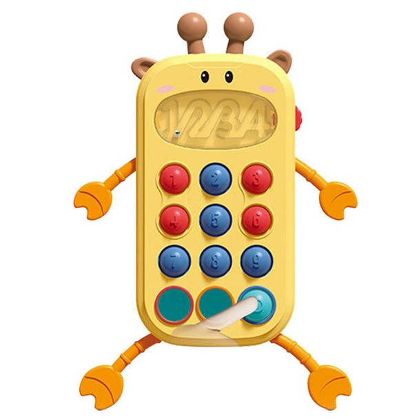 Baby Puzzle Fun Finger Pumping Toys Enlightenment Early Teaching Toys, Style: Mobile Phone Giraffe