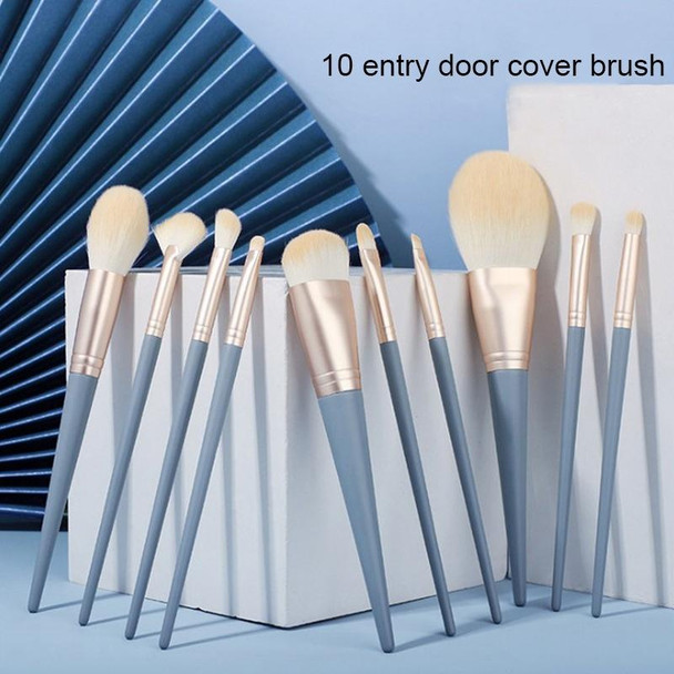 10pcs Beauty Brush Milk Blue Color Non-shedding Makeup Brush Set