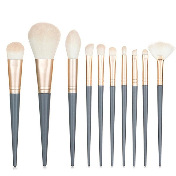 10pcs Beauty Brush Milk Blue Color Non-shedding Makeup Brush Set