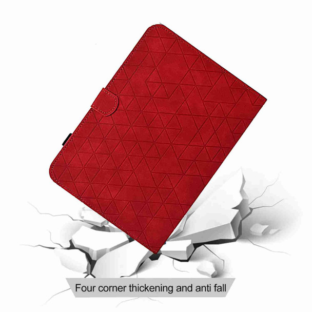 For Lenovo Tab M10 HD 2nd Gen Rhombus TPU Smart Leatherette Tablet Case(Red)