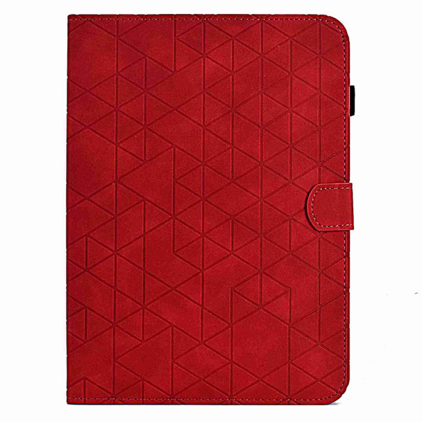 For Lenovo Tab M10 Plus 3rd Gen 2022 Rhombus TPU Smart Leatherette Tablet Case(Red)