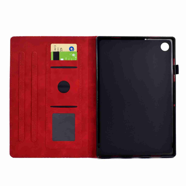 For Lenovo Tab M10 Plus 3rd Gen 2022 Rhombus TPU Smart Leatherette Tablet Case(Red)