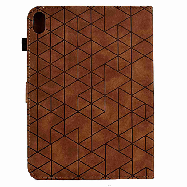 For iPad mini 6 Rhombus TPU Smart Leatherette Tablet Case(Brown)