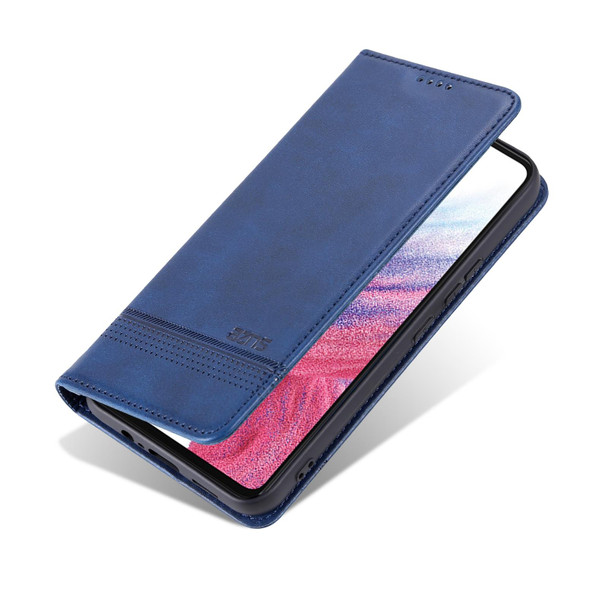 For Samsung Galaxy A05 AZNS Magnetic Calf Texture Flip Leatherette Phone Case(Dark Blue)