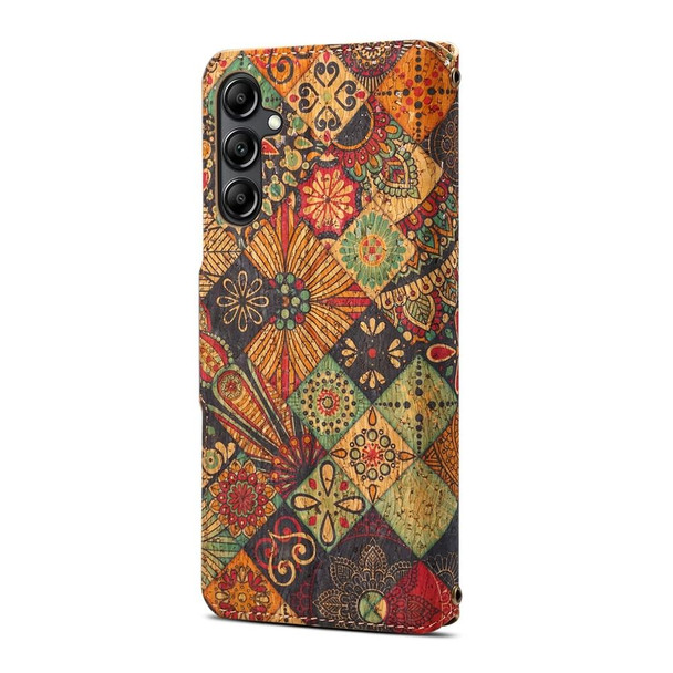 For Samsung Galaxy A24 5G Denior Flower Language Series Cork Fabric Oil Edge Leatherette Phone Case(Autumn)