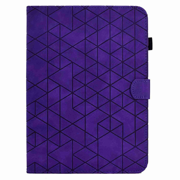 For iPad Air / Air 2 / 9.7 2017 / 2018 Rhombus TPU Smart Leatherette Tablet Case(Purple)